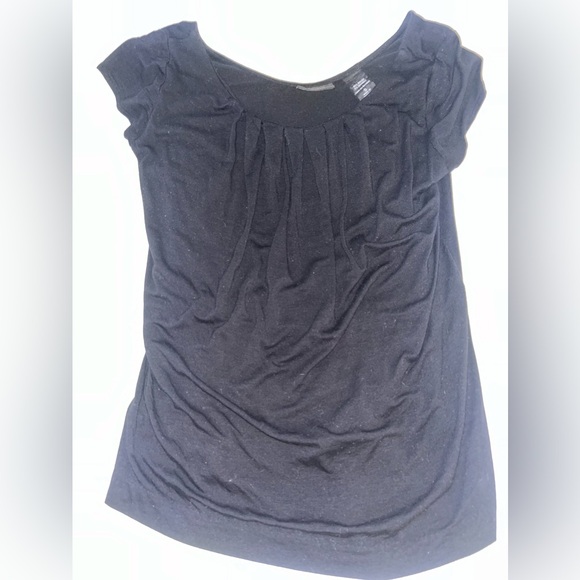 New York and Company Black Short Sleeve Shirt - Picture 1 of 4